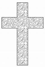 Cross Coloring Pages Printable Crosses Adult Color Colouring Abstract Choose Board Kids Print Easter Hubpages Templates Leaves sketch template