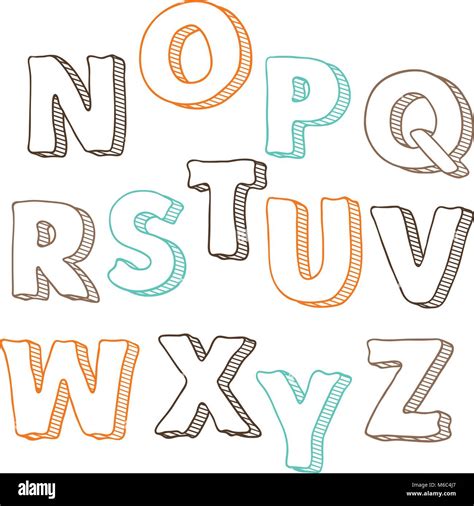 cute hand drawn font vector letters set   stock vector image art
