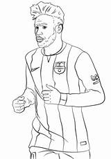 Neymar Coloring Cool Pages Printable Categories Kids Football sketch template