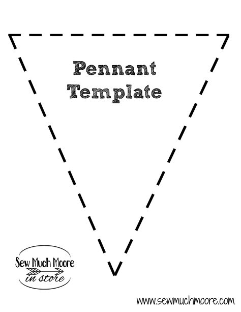 pennant template sew  moore