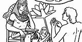 Joseph Pharaoh Interprets sketch template