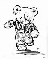 Bear Teddy Drawing Abnormal Creepy Scary Cyrus Teddybear Drawings Getdrawings Micks Eclectic Comic Paintingvalley sketch template