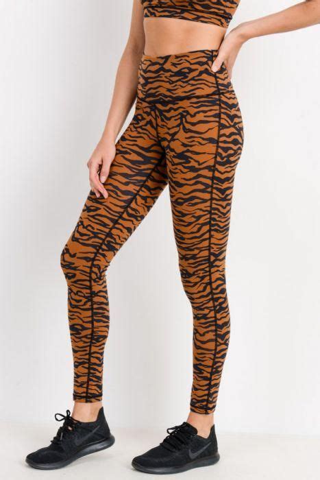 tiger print active wear leggings print leggings tiger print tummy