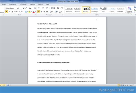 painting essay writing tips double spaced essay essay