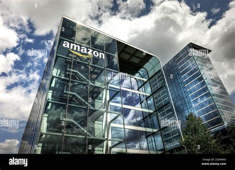 amazon logo office building  res stock photography  images alamy