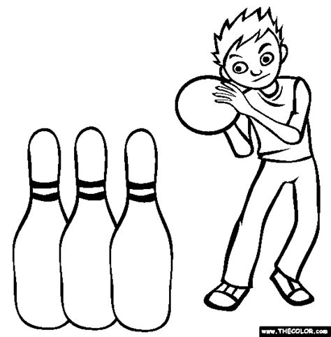 coloring pages  kids bowling coloring pages