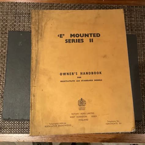 rotary hoes  mounted series ii owners handbook  trench digger handbook  picclick uk