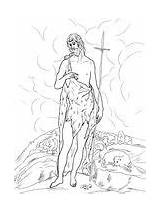 John Baptist Coloring Saint Pages Wilderness Drawing El Printable Greco St Bible Choose Board Sketch sketch template