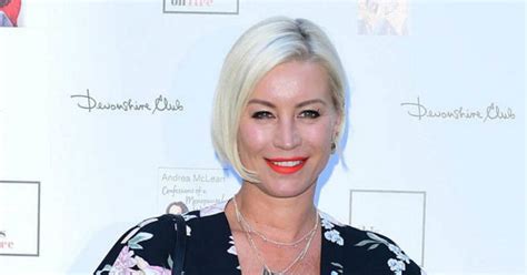 denise van outen flashes killer pins and cleavage in low cut minidress