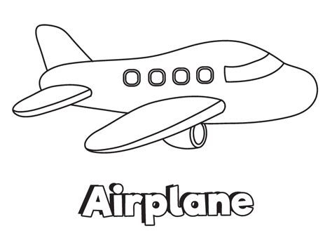 eassy airplane coloring page  printable coloring pages