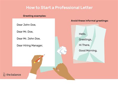 start  letter  professional greeting examples