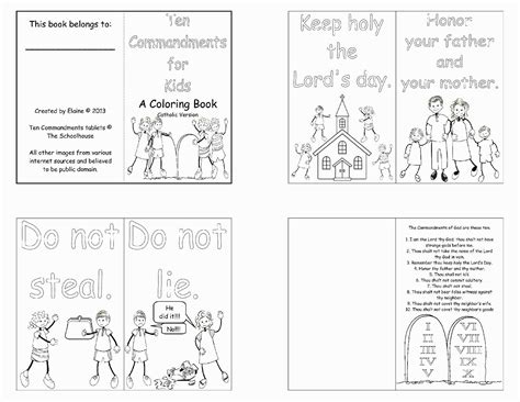 kindergarten ten commandments coloring pages coloring home