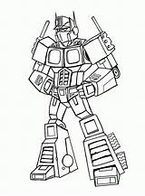 Optimus Prime Coloring Transformer Pages Drawing Library Clipart Easy sketch template