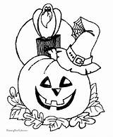 Coloring Halloween Pages Scary Print Pumpkin Kids Printable Printing Help Colouring Color sketch template
