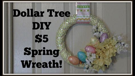 dollar tree decor  diy spring wreath youtube