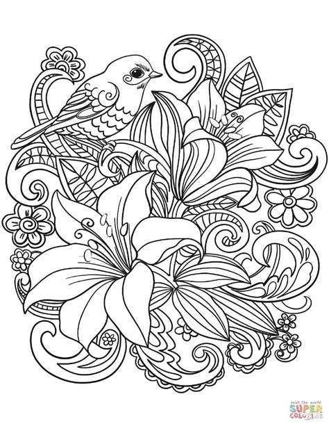 flower coloring pages  beautiful skylark  flowers coloring page