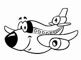 Airplane Coloring Kids Pages Printable Plane Colouring Planes Aereo Avion Coloriage Drawing sketch template