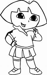 Dora Drawing Explorer Coloring Draw Friends Cartoon Pages Visit Characters Colouring Clipartmag sketch template