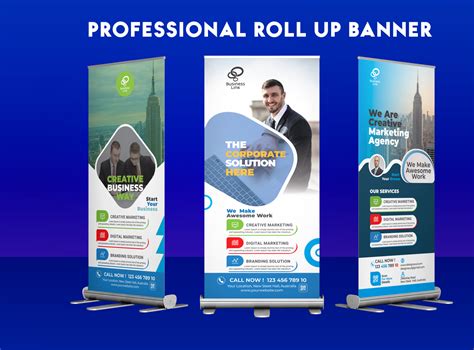 professional corporate roll  banner design   mockup  md rahmat ali  dribbble