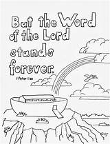 Peter Coloring Pages Bible Color Verse Kids School Sunday Lord Print Word Psalm Christian Children Ark Sheets Jesus Noah Activities sketch template