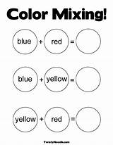 Mixing Color Coloring Worksheet Preschool Colors Printable Worksheets Colours Activities Kindergarten Activity Pages Sheets Worksheeto Via Choose Board sketch template