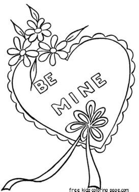 printable happy valentines day heart coloring pages  kidsfree