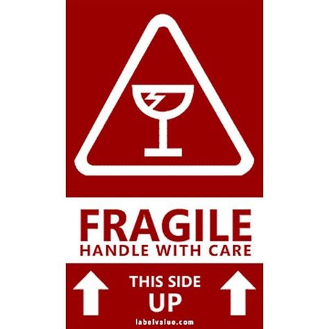 Large Fragile Handle With Care Stickers Labelvalue