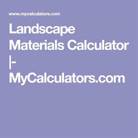 landscape materials calculator mycalculatorscom landscape