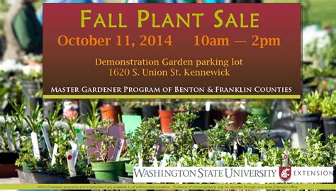 Wsu Master Gardeners Fall Plant Sale In Kennewick Washington