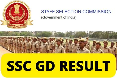 ssc gd result  date  sscnicin gd constable merit list cut  marks