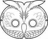 Masks Printable Mask Coloring Owl Masque Template Hibou Animal Colouring Omaľovánky Deti Pre Fr Pages Kids Activities Imprimer Theme Draw sketch template