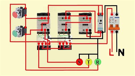 star delta starter control wiring diagram youtube