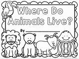 Animal Habitats Printable Worksheets Book Sorting Animals Kindergarten Cover Preschool Posters Habitat Where Live Kids Grade Activities Books Science Choose sketch template