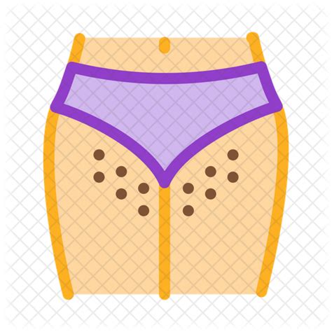 hairy bikini icon download in colored outline style