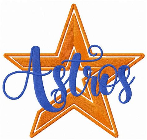 houston astros logo alternative embroidery design