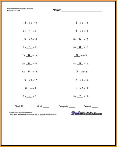 printable  grade math worksheets