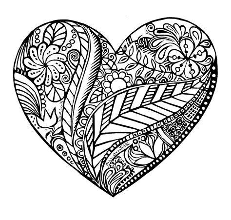 heart design coloring pages