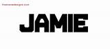 Jamie Name Tattoo Designs Titling sketch template