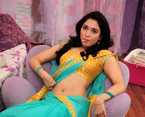 Indian Actress Tamanna Bhatia Hot Navel Waist Show At Her