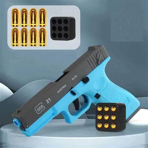 pistola soft bullet toy gun manual eyection shell launcher