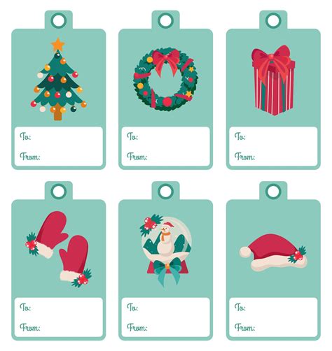 printable christmas gift tag templates  word