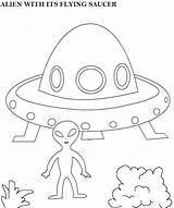 Flying Saucer Alien Its Pdf Open Print  sketch template