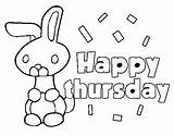 Thursday Happy Coloring Coloringcrew sketch template