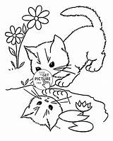 Coloring Cat Pages Kitten Animal Kids Cute Little Wuppsy Kitty Book Kittens Printable Printables Colouring Baby Clipart Animals Library Comments sketch template