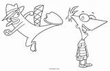 Ferb Phineas Coloring Pages Kids Printable Cool2bkids sketch template