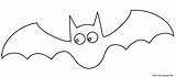 Halloween Coloring Simple Bat Pages Printable Print Book sketch template