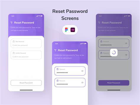 reset password screens app ui uplabs