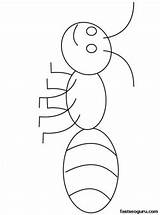 Ant Coloring Printable Insects Kids Pages Happy Sheet Ants Preschool Cut Pattern Clipart Print Color Cliparts Sheets Marching Insect Templates sketch template