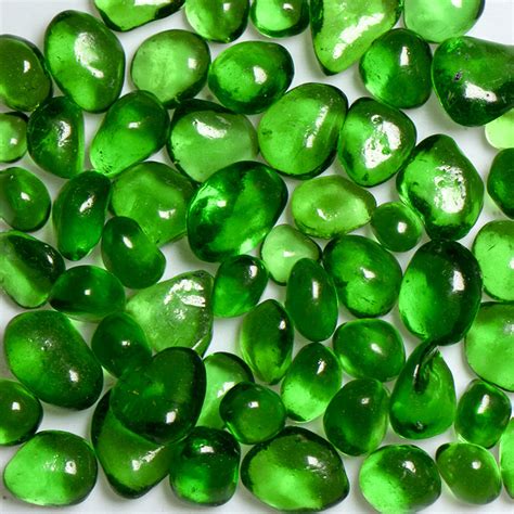green apple size  jelly bean glass bean  pebble glass