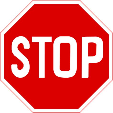 printable stop sign clipart